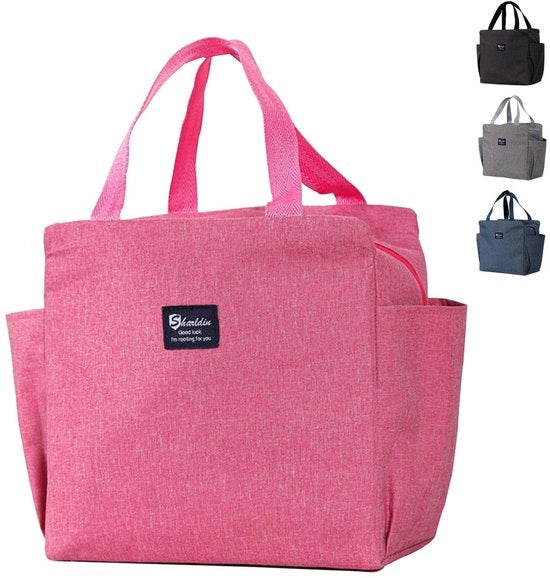 Borsa termica portatile 9L, borsa per picnic, borsa isolata, borsa per pranzo ecologica, borsa per ufficio e picnic (rosa)