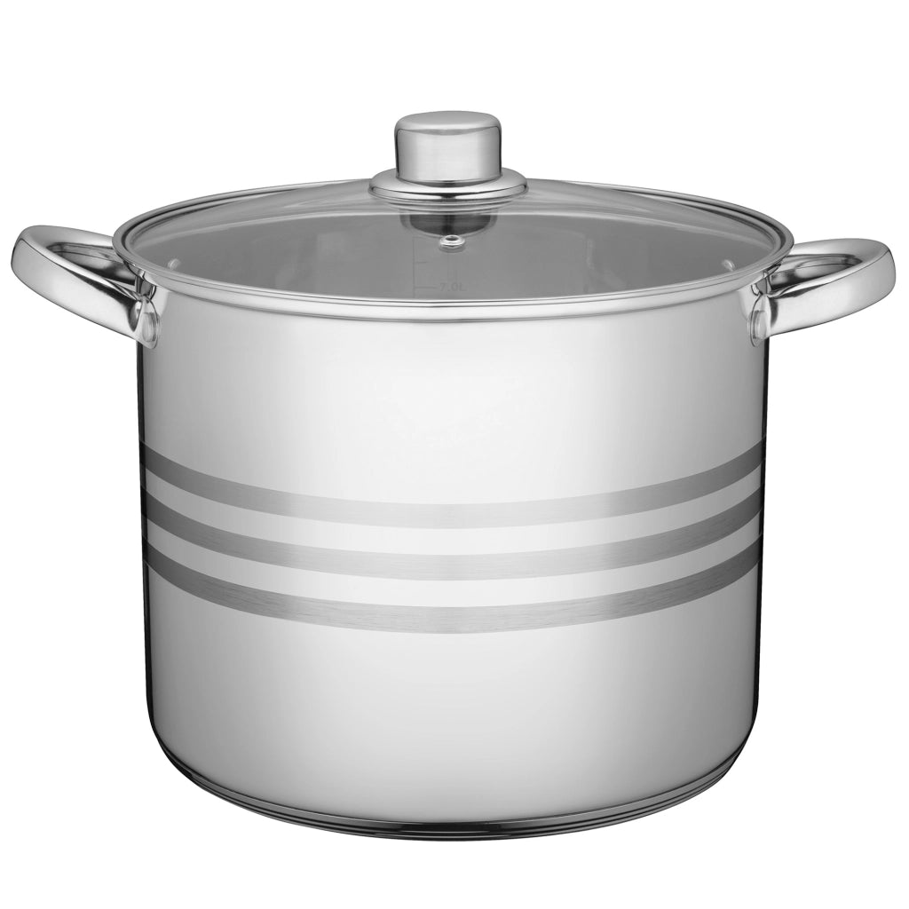 Pentola a induzione grande in acciaio inox KADAX con coperchio, gas, 24 cm, 9 l, acciaio di alta qualità