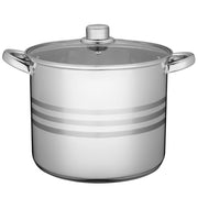 Pentola a induzione grande in acciaio inox KADAX con coperchio, gas, 24 cm, 9 l, acciaio di alta qualità