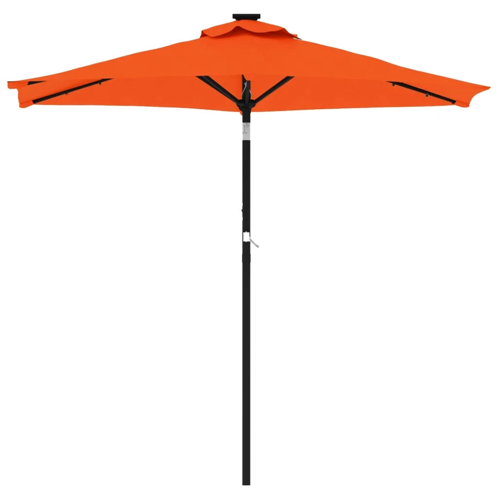 Ombrellone Giardino LED Palo Acciaio Terracotta 225x225x212 cm 4005071