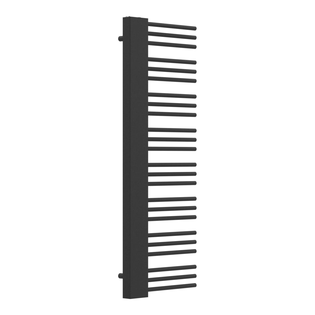 Scalda Asciugamani da Parete Kviteseid ad Acqua Calda 146 x 45 cm Nero [neu.haus]