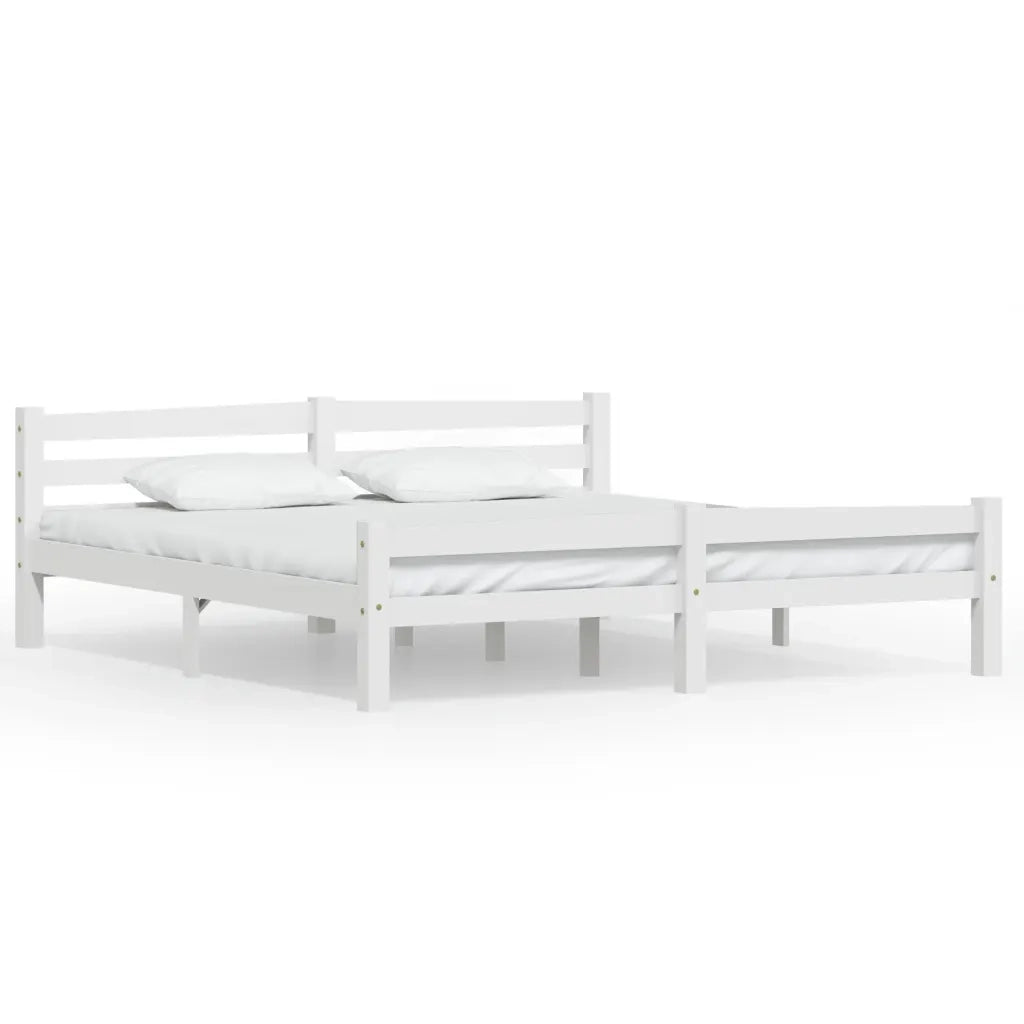 Giroletto senza Materasso Bianco 180x200 cm in Legno di Pino