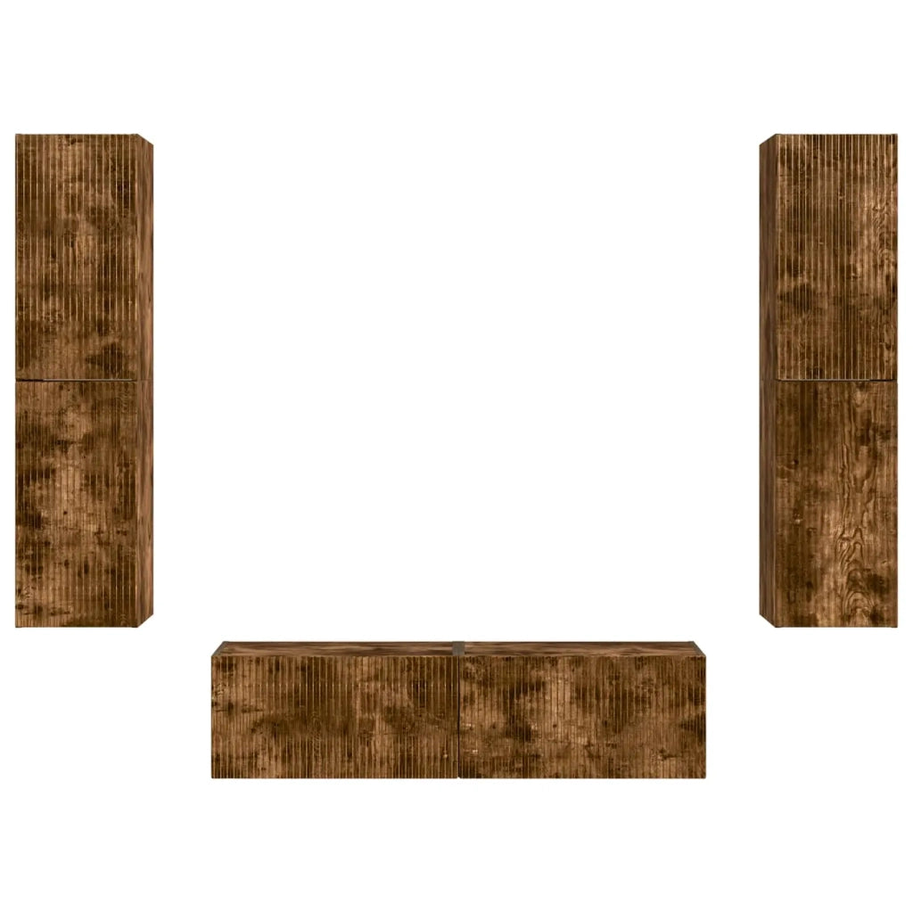 Set mobile TV 6 pcs Rovere fumé Legno multistrato