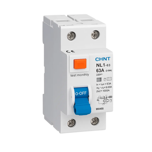 Interruttore differenziale bipolare puro tipo ac 30ma chint serie nl1-63 *** ampere 63 ampere, confezione 1