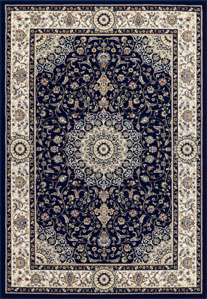 Tappeto BABIL disegno classico orientale colore blu e crema cm.140x200