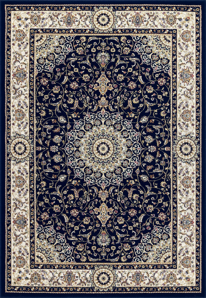 Tappeto BABIL disegno classico orientale colore blu e crema cm.140x200