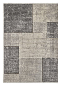 Tappeto FUNNY B3331 grigio moderno disegno intarsiato a quadri cm.140x200