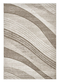 Tappeto FUNNY 87101 beige cm.120x170 pelo morbido motivo a onde moderno