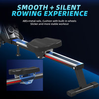 Vogatore domestico, vogatore RATTANTREE con resistenza magnetica a 16 livelli, ultra silenzioso, capacit¨¤ di carico massima 150 kg