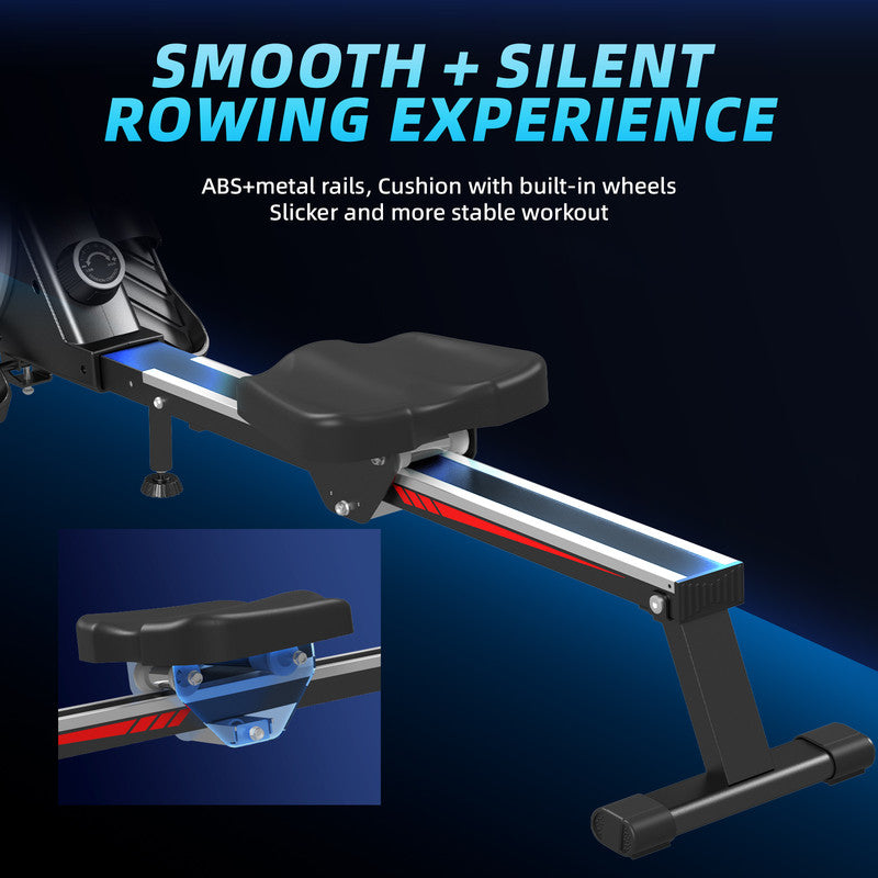 Vogatore domestico, vogatore RATTANTREE con resistenza magnetica a 16 livelli, ultra silenzioso, capacit¨¤ di carico massima 150 kg