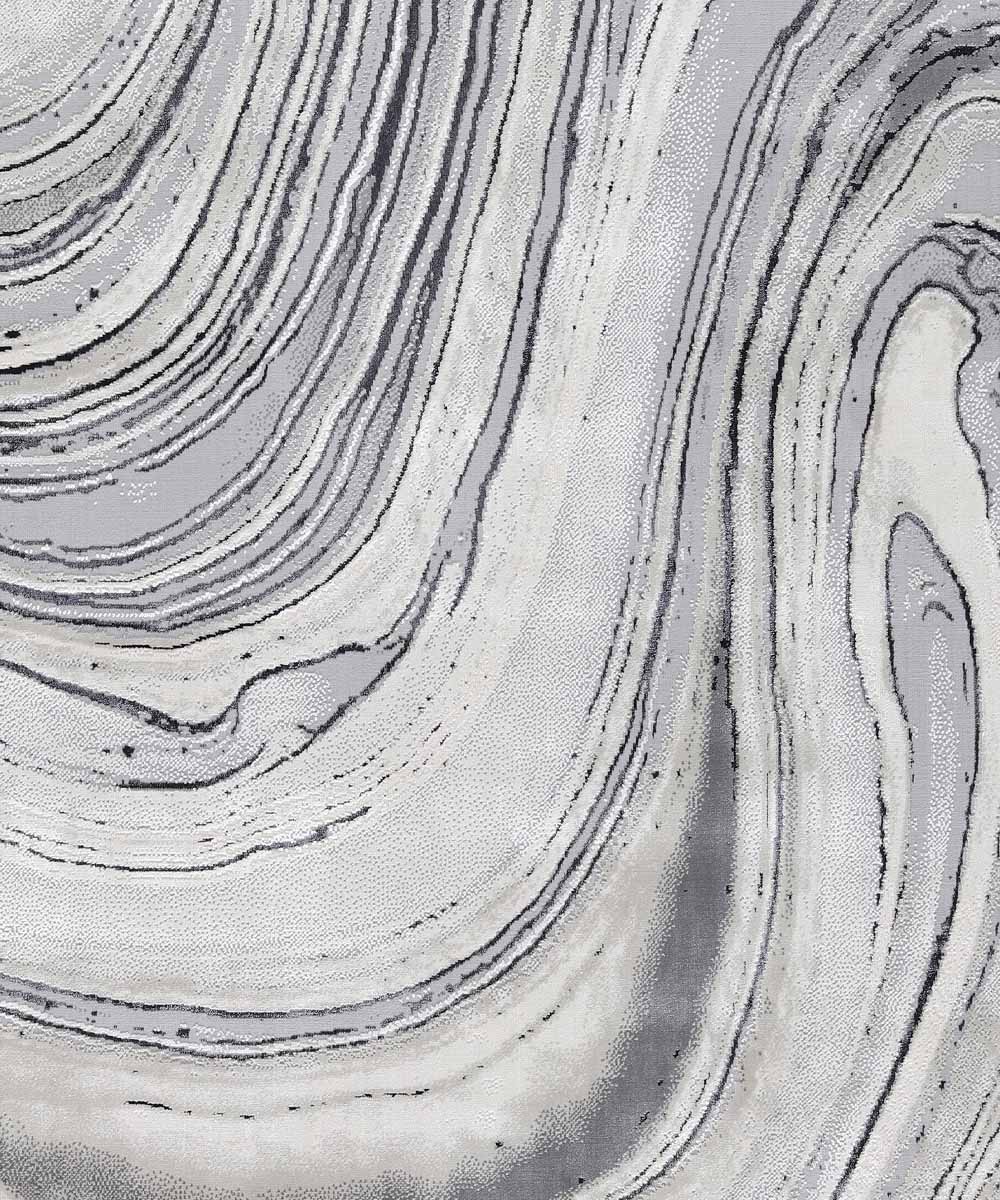 Tappeto NEVADA 9223 grigio disegno moderno a onde effetto marmo cm.160x230