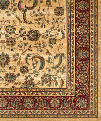 Tappeto KAZAKH 2155 oro e rosso cm.70x300 stile orientale persiano alta qualità con effetto lucente