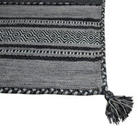 Tappeto ANTIQUE-KILIM grigio tessuto a mano in cotone e ciniglia cm.120x180