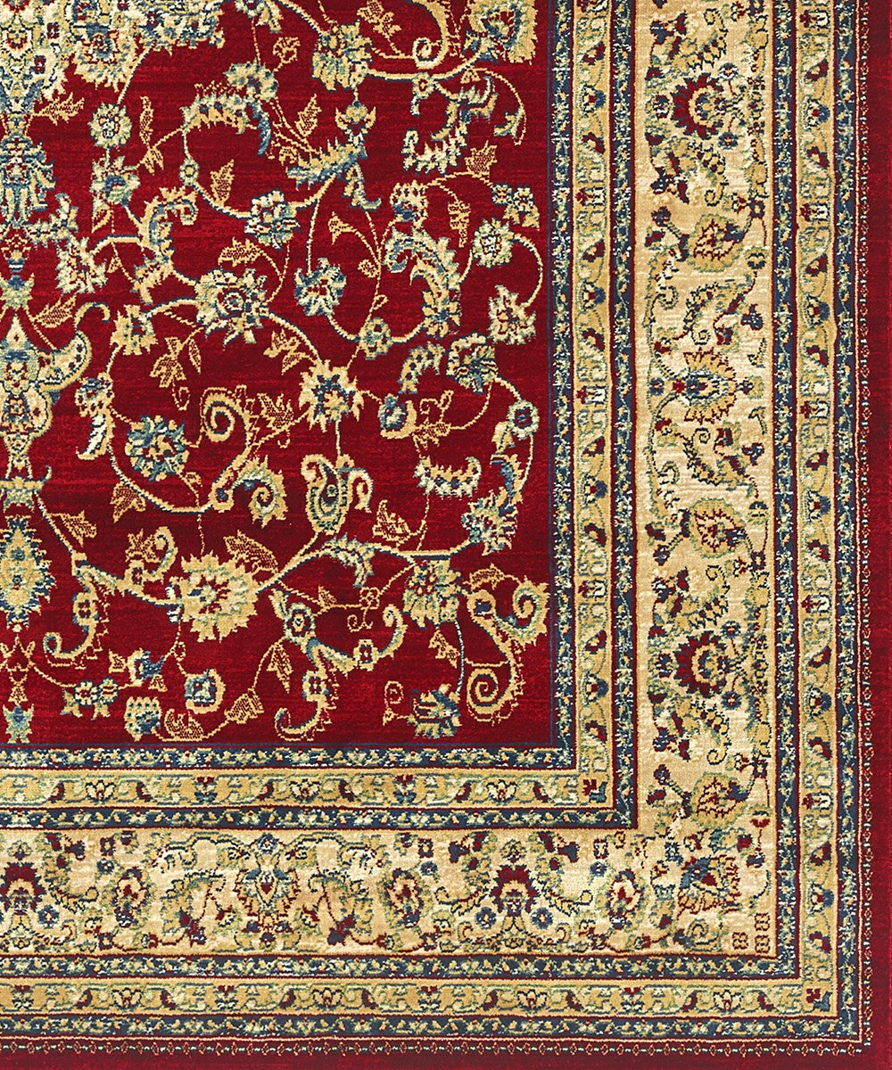 Tappeto KAZAKH 2154 rosso e beige cm.240x340 stile orientale persiano alta qualità con effetto lucente
