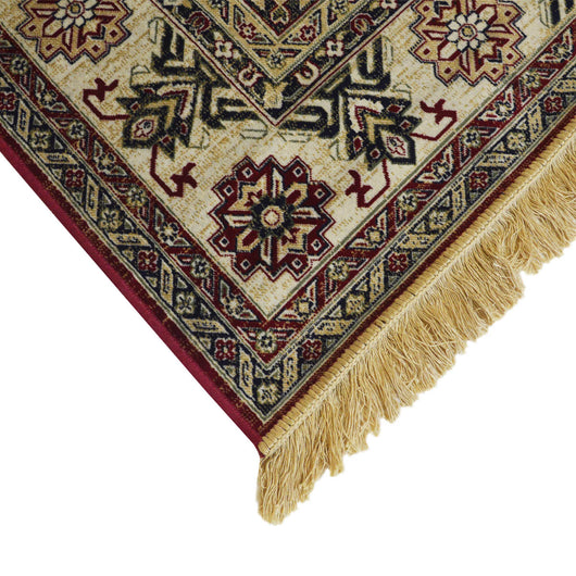 Tappeto RUBINE 315 Caucasico Rosso stile vintage slavato disegno persiano orientalecm.100x140. Tappeto salotto, soggiorno, camera da letto, ingresso, corridoio.