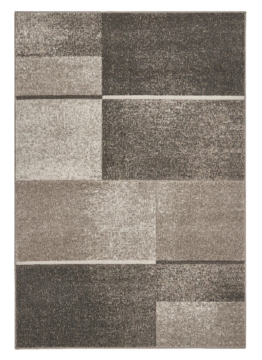 Tappeto FUNNY 87071 beige pelo morbido motivo geometrico a quadri cm.200x290