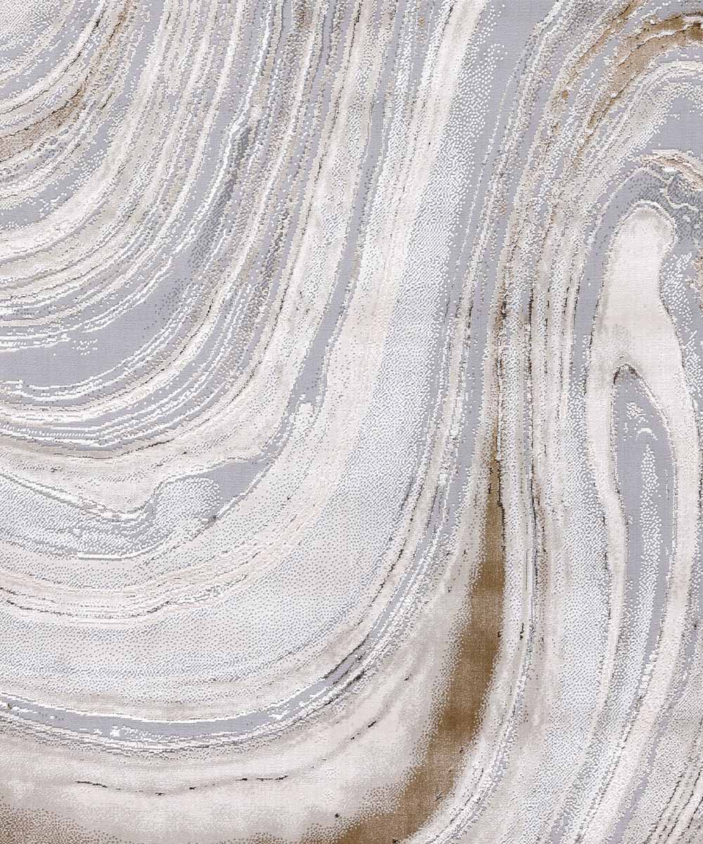 Tappeto NEVADA 9223 grigio oro effetto marmo a onde moderno cm.240x340