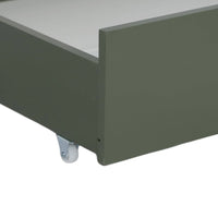 Cassettone letto per bambini roya in legno di pino, set da 2, verde