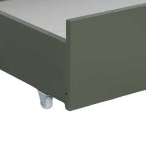 Cassettone letto per bambini roya in legno di pino, set da 2, verde