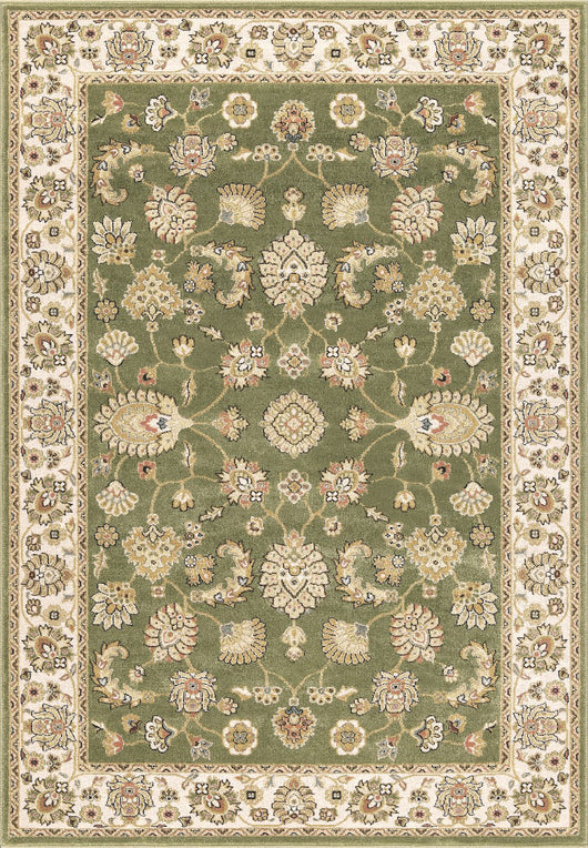 Tappeto BABIL disegno classico orientale colore verde e crema cm.160x230