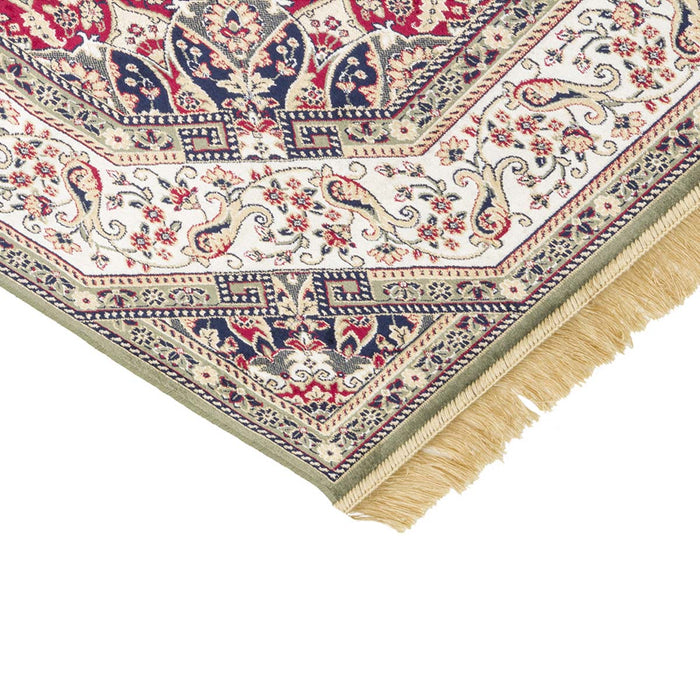 Tappeto RUBINE 317 Keshan VERDE motivo persiano orientale stile classico tradizionale cm.250x350. Tappeto salotto, soggiorno, camera da letto, ingresso, corridoio.