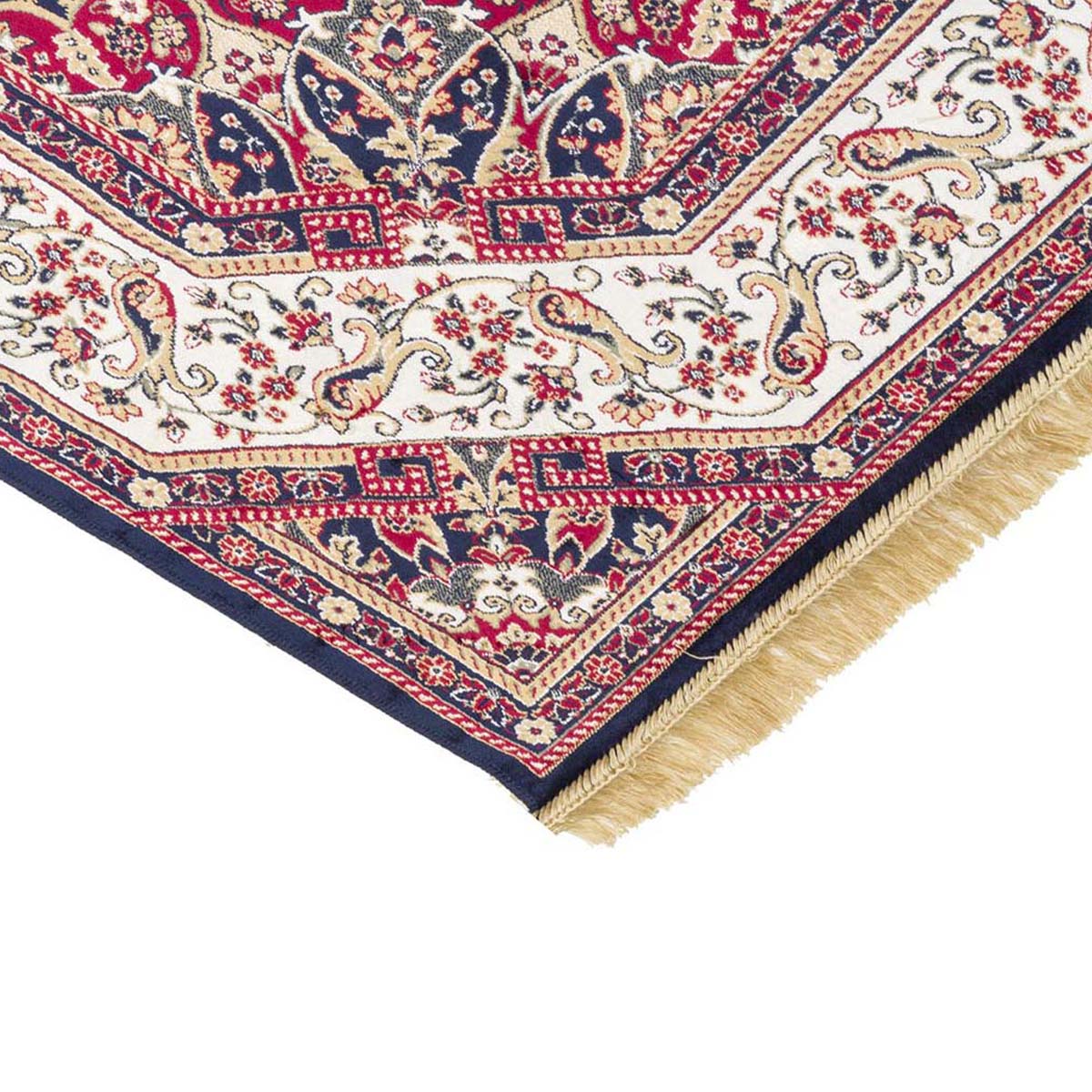 Tappeto RUBINE 317 Keshan BLU motivo persiano orientale stile classico tradizionale cm.160x230. Tappeto salotto, soggiorno, camera da letto, ingresso, corridoio.