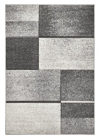 Tappeto FUNNY 87071 grigio pelo morbido resistente geometrico a quadri cm.200x290