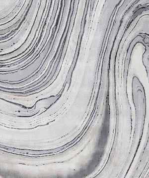 Tappeto NEVADA 9223 grigio disegno moderno a onde effetto marmo cm.140x200