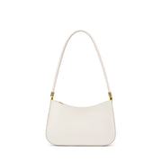Borsa tote da donna in vera pelle, colore bianco.