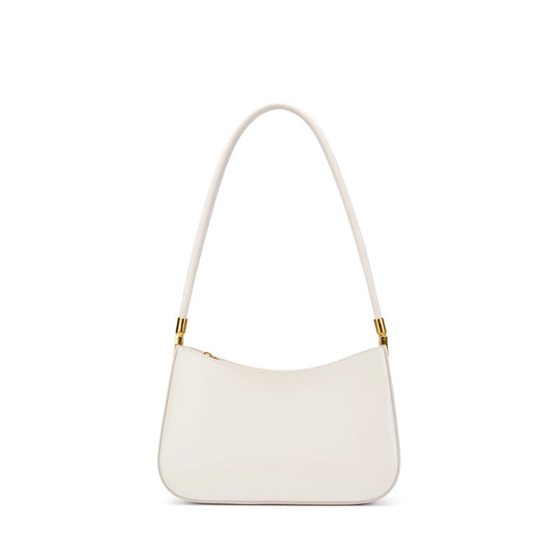 Borsa tote da donna in vera pelle, colore bianco.