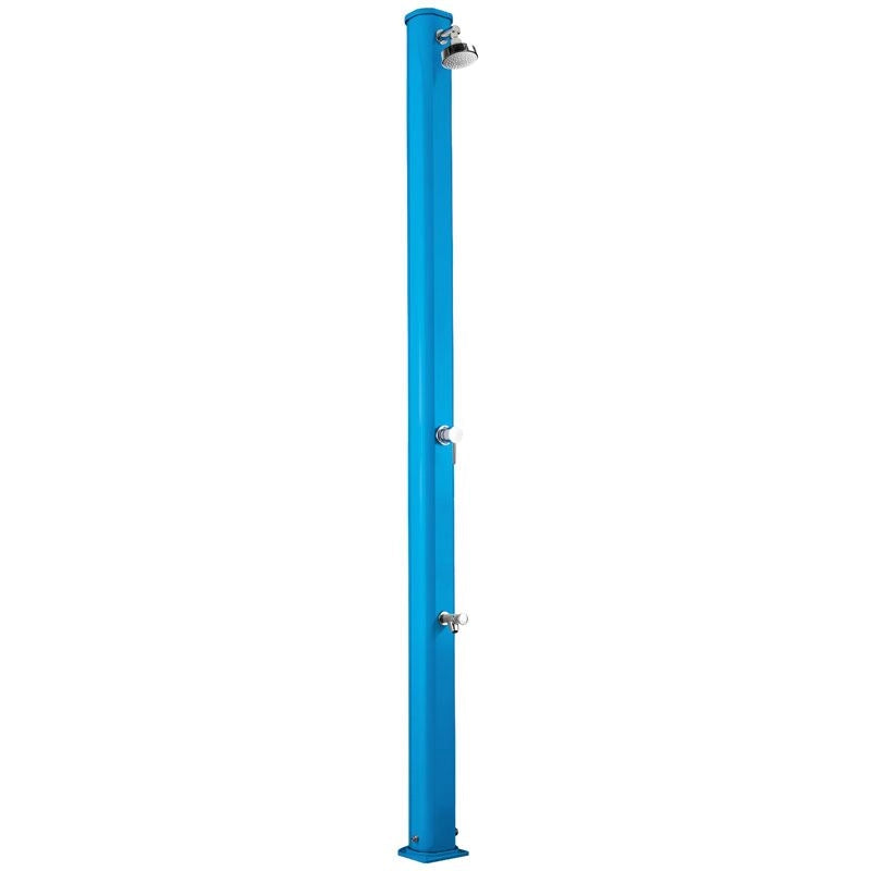 Doccia solare da giardino JOLLY S 25 LITRI in alluminio, con lavapiedi - Doccia Solare Da Giardino Jolly S 25 Litri In Alluminio, Con Lavapiedi Colore Blu