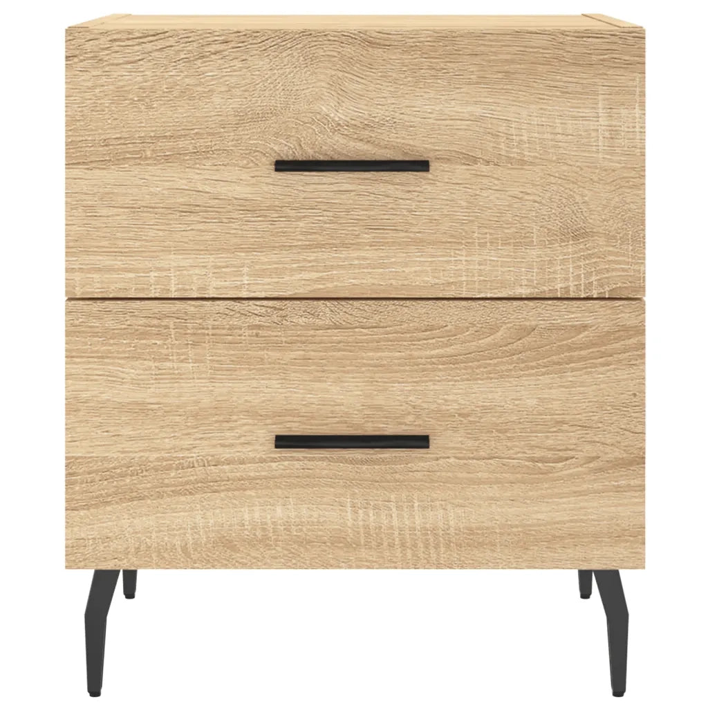Comodini 2 pz-Set di 2 Tavolino da notte Rovere Sonoma 40x35x47,5 cm in Legno Multistrato 831543