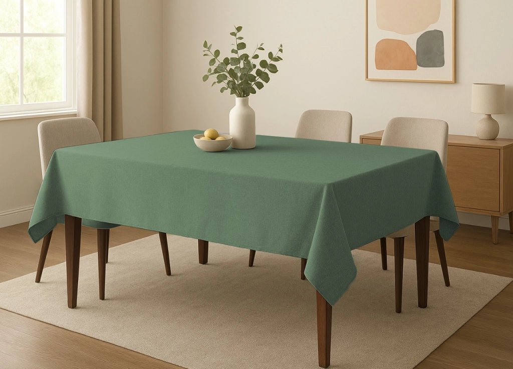 Tovaglia Cucina Soggiorno Antimacchia Idrorepellente Linen - 140x140cm - Verde Mela