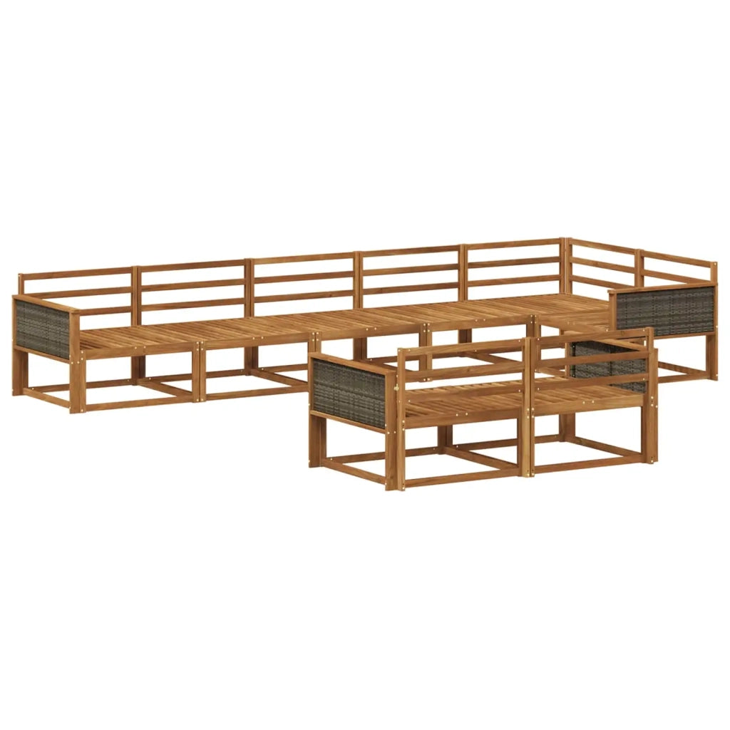 Set di divani da esterno 8 pcs Naturale