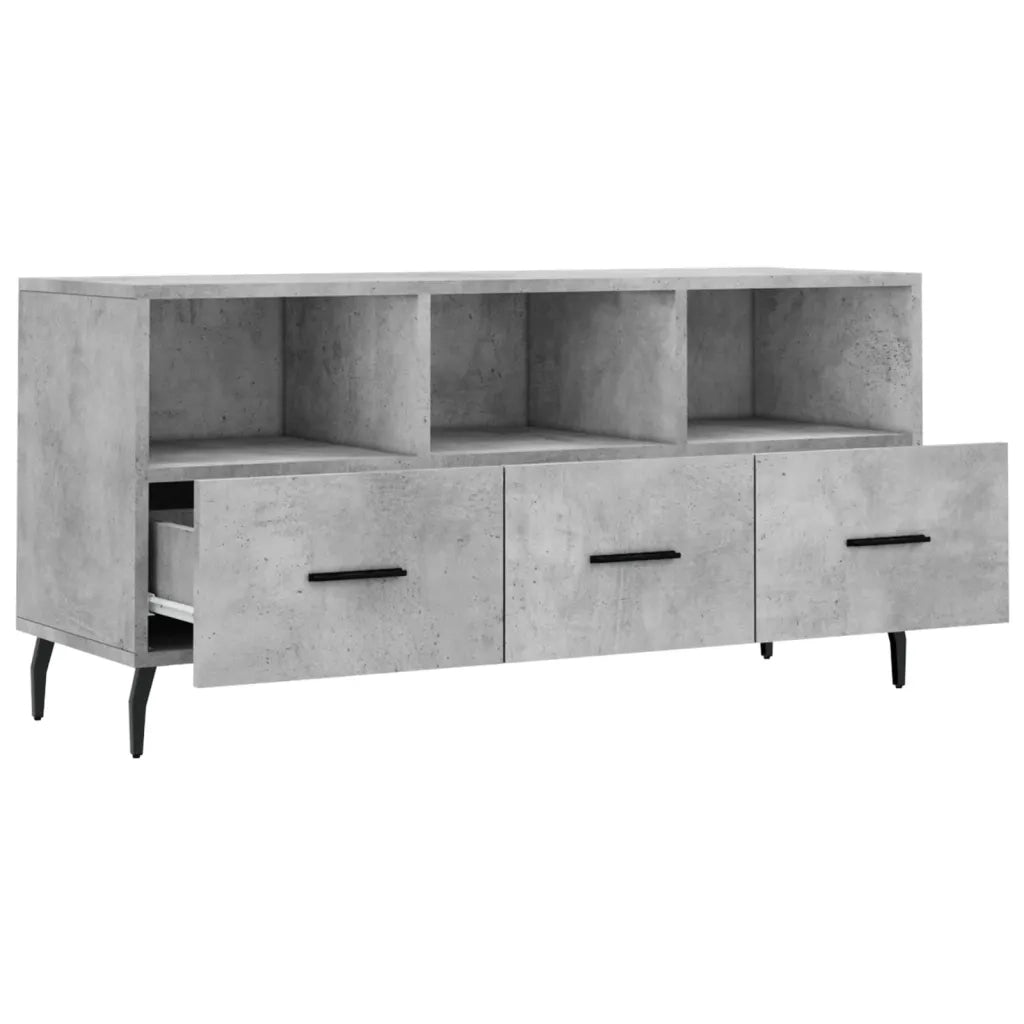 Mobile Porta TV-Mobile per TV-Credenza TV Grigio Cemento 102x36x50 cm Legno Multistrato 283816