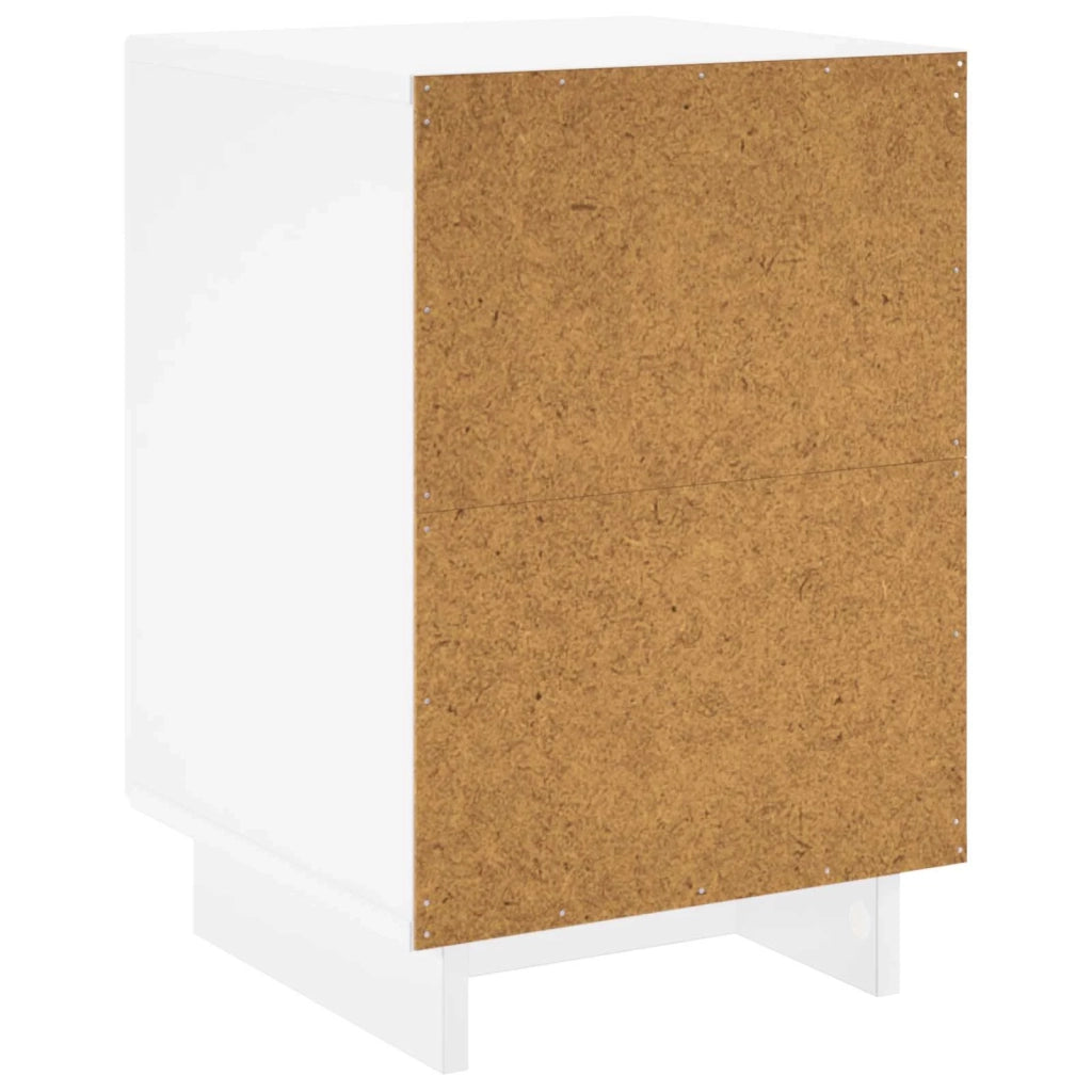 Armadio da Notte 2 pcs Bianco Lucido 33,5 x 34,5 x 50 cm 8011414
