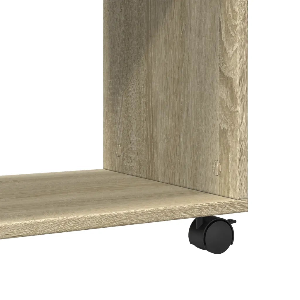 Tavolino con Ruote Rovere Sonoma 70x35x60 cm in Truciolato 853148
