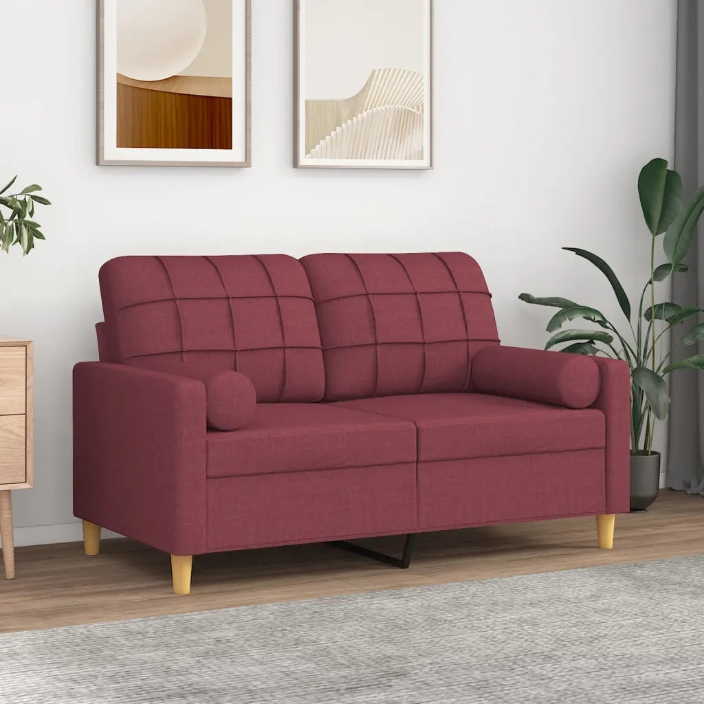 Cuscini Decorativi 2 pz Rosso Vino ?15x50 cm in Tessuto CFW8965396