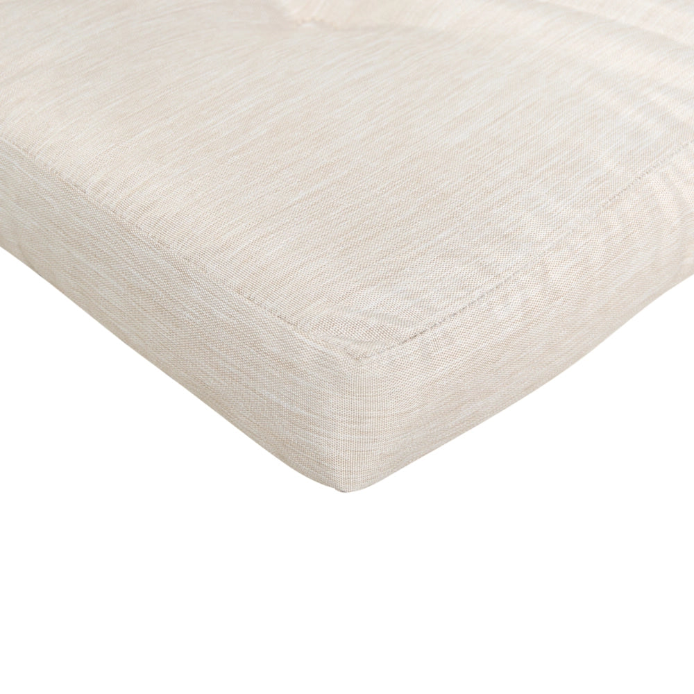 Set di 2 sedie da pranzo da giardino in legno con cuscini telaio in legno di acacia pieghevole design rustico beige chiaro