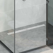 Drenaggio doccia con design a striscia Argento 100 cm 42015960
