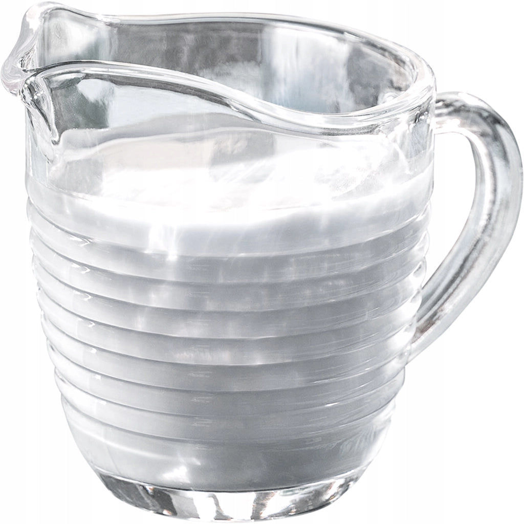 Brocca in vetro KADAX per latte, 200 ml, per bevande acquatiche.