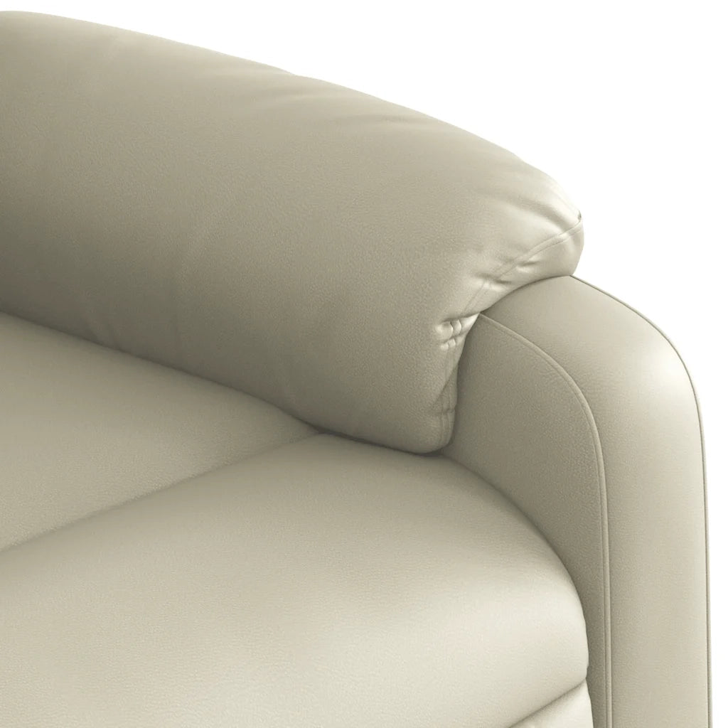Divano Sedia-Poltrona Reclinabile Crema in Similpelle 304906