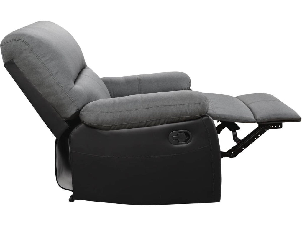 Poltrona relax "Lincoln" - Nero/Grigio scuro