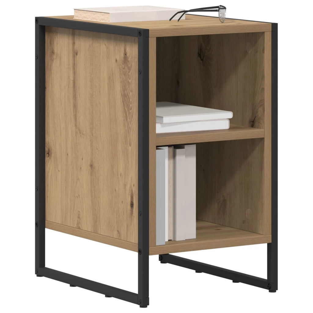 Comodino-Tavolino da notte Rovere Artigianale 39.5 x 30 x 50 cm Legno multistrato