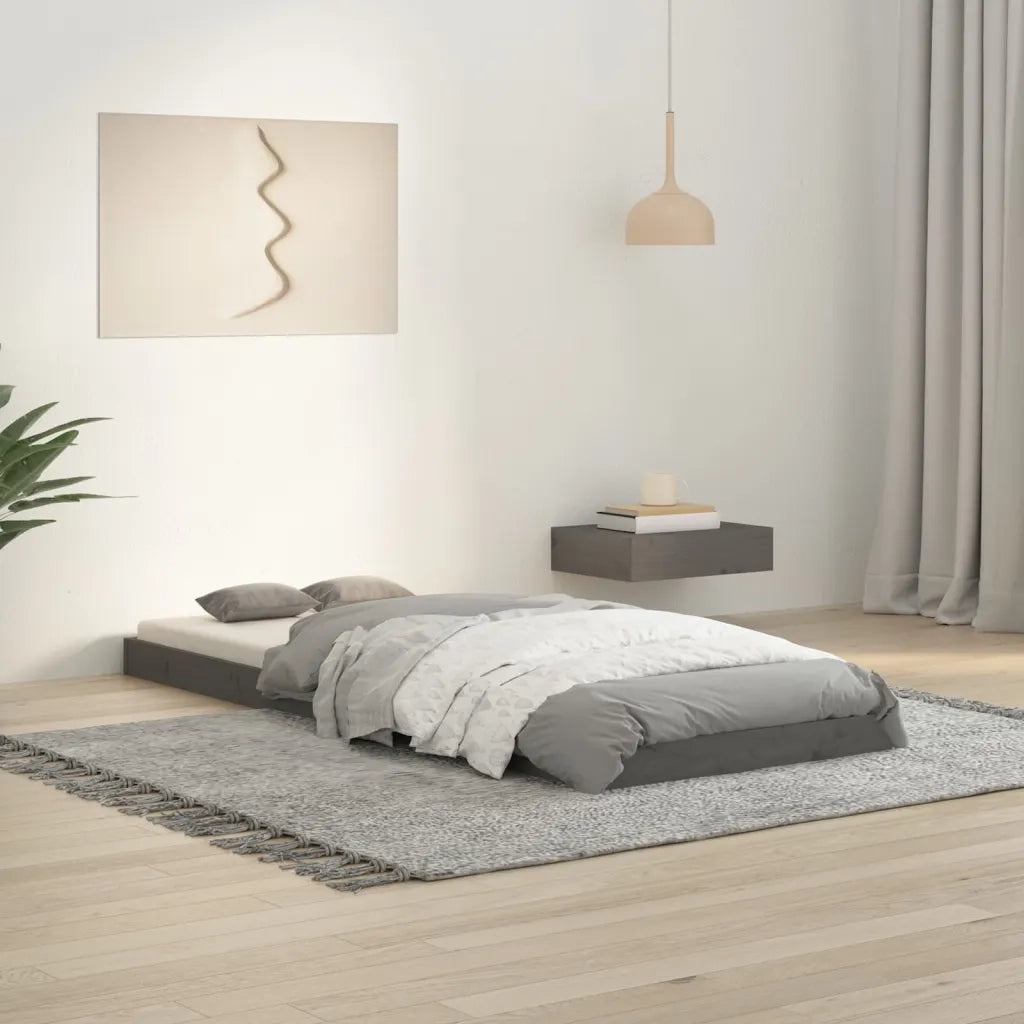Giroletto Grigio 75x190cm Legno Massello Pino 2FT6 Small Single cod mxl 60784