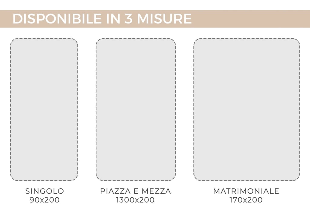 Topper Coprimaterasso Imbottito Trapuntato con Elastici Agli Angoli Modello LH - Piazza E Mezza - Topper