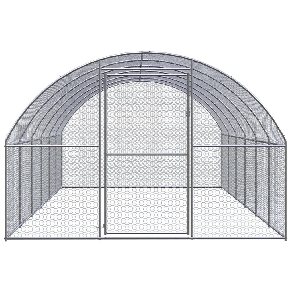 Pollaio per Esterni 3x6x2 m in Acciaio Zincato 3095465