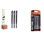 Trade Shop - Set 3 Pezzi Lame Per Seghetto Alternativo T111c Hcs Lama Ricambi Per Legno 90188 -