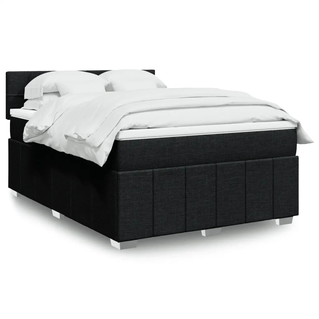 Giroletto a Molle con Materasso Nero 160x200 cm in Tessuto 3287121