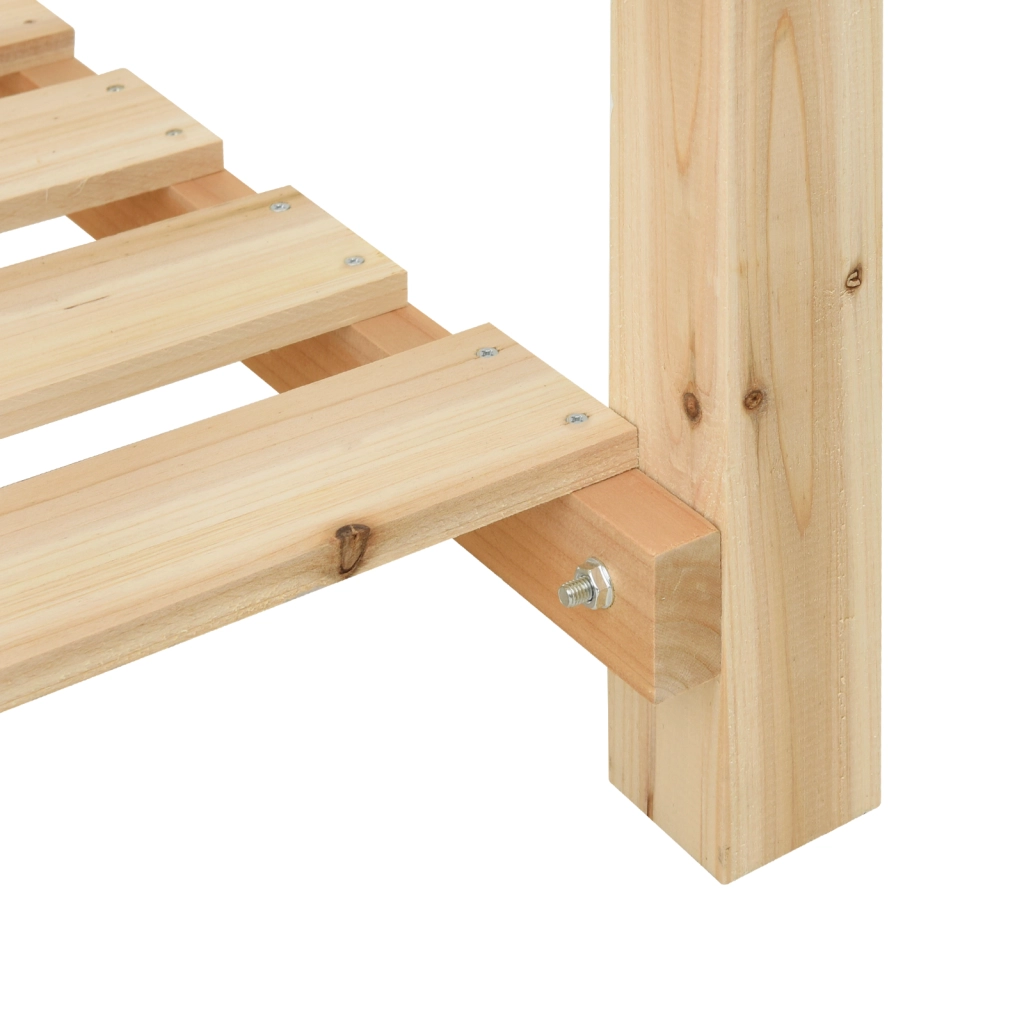 Vaso da giardino  con ripiano 90x90x76 cm in legno massello di abete